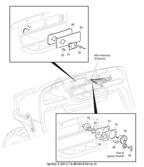 KEY SWITCH, ON/OFF, LIGHTS - EZGO OEM | Canyon Lake Mobile