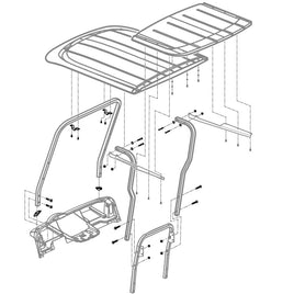 HARDWARE,STRUT,CANOPY TOP-KIT