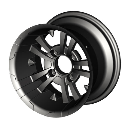 WHEEL,MAVERICK SS,14X7 BLK GLOSS,2018+