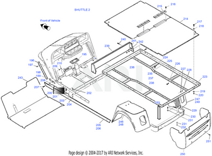 SVC-BRACKET, REAR, BED, WELDMENT