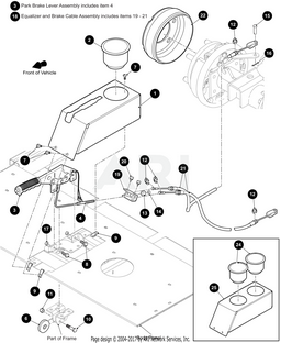 CONSOLE,PARK BRAKE-(WLD) - EZGO OEM | Canyon Lake Mobile