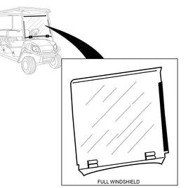 WINDSHIELD, FLAT CLIP ON,SHTL,2/4/6-KIT