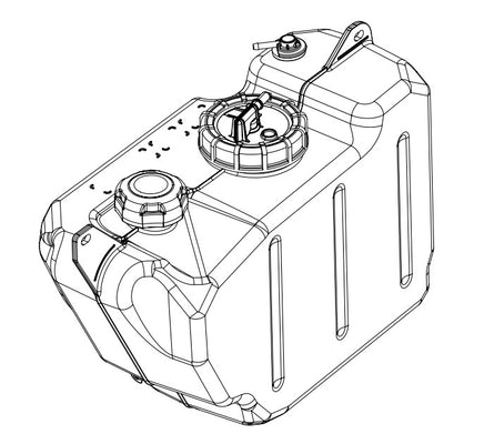 SVC-FUEL TANK,TXT,NO SENDER,BLUE-ASSY - EZGO OEM | Canyon Lake Mobile