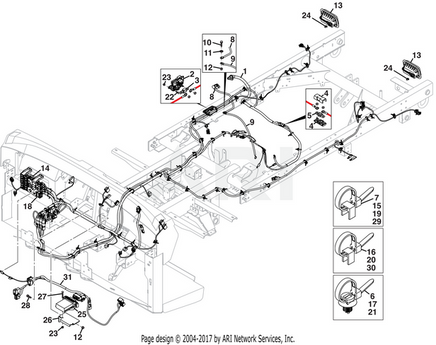 HARNESS, TRUCK DIESEL ENGINE - EZGO OEM | Canyon Lake Mobile