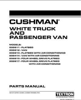 CUS WHITE TRUCK PARTS MANUAL
