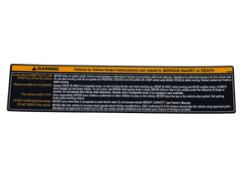 DECAL, WARNING FRDM