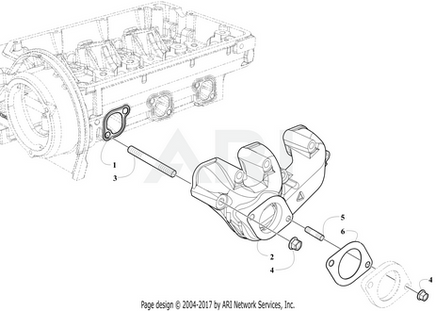 Cushman Hauler 4X4 Exhaust Manifold Front Outlet - EZGO OEM | Canyon Lake Mobile