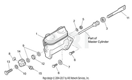 CUSH BOLT,MASTER CYLINDER (PLATED)