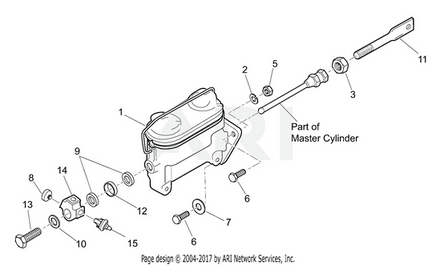 CUSH BOLT,MASTER CYLINDER (PLATED)