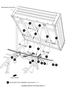 LATCH,ALUM BED-WELDMENT