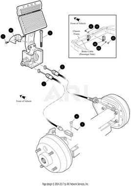 CABLE,BRAKE,DRIVER SIDE,RXV - EZGO OEM | Canyon Lake Mobile