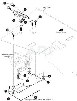 GUARD, ACCELERATOR PEDAL- (WLD) - EZGO OEM | Canyon Lake Mobile