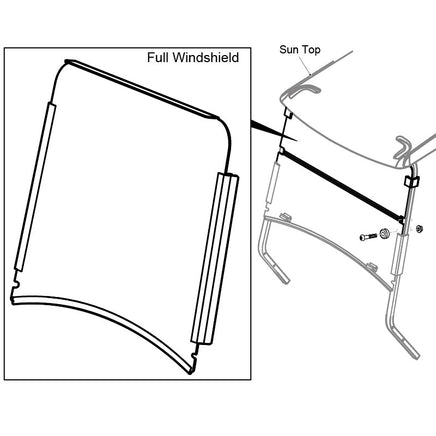 WINDSHIELD,FULL UTILITY-KIT