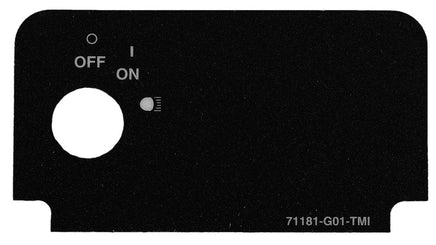 DECAL-CONSOLE PLATE W/LIGHTS