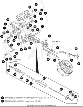 PEDAL,BRAKE,ECOAT,PCOAT-WELDMENT - EZGO OEM | Canyon Lake Mobile