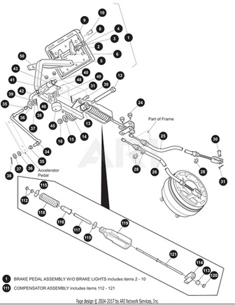 PEDAL,BRAKE,ECOAT,PCOAT-WELDMENT - EZGO OEM | Canyon Lake Mobile
