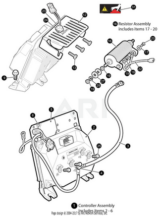 RESISTOR, POWER, .42 OHM RATING - EZGO OEM | Canyon Lake Mobile