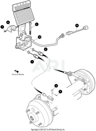 CABLE, BRAKE, DRIVER SIDE (see text) - EZGO OEM | Canyon Lake Mobile