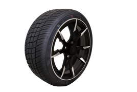ASM,205/35R14,PMT SBR,STN BLK/MACH ATLNS