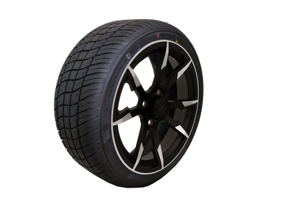 ASM,205/35R14,PMT SBR,STN BLK/MACH ATLNS
