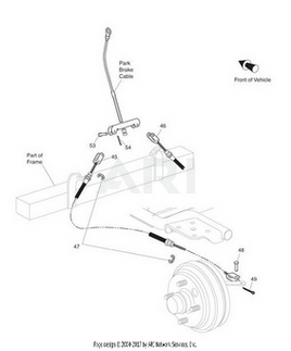 E-BRAKE CABLE, LH - EZGO OEM | Canyon Lake Mobile