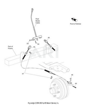 E-BRAKE CABLE, LH - EZGO OEM | Canyon Lake Mobile