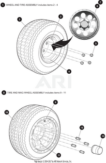 SVC-WHEEL,RDL PRO TOUR,.04-ASSY