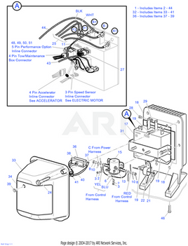 HARN.WIRE-CONTROL DCSII ROCK SW - EZGO OEM | Canyon Lake Mobile
