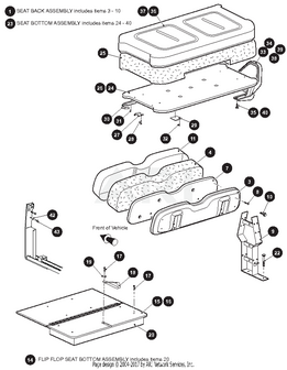 SEAT BOTTOM,WHITE/BLUE-ASSEMBLY