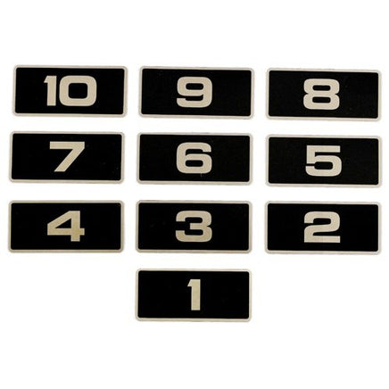 NUMBER 101-110 PLATINUM, DECAL