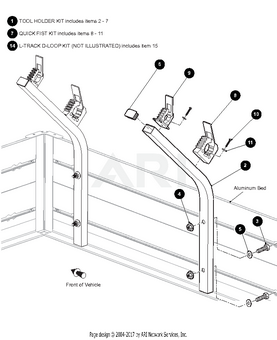 TOOL HOLDER,ALUMINUM BED-KIT