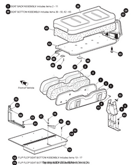 SEAT BOTTOM,TAN,FLIP-ASSY