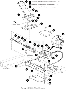 PEDAL BOX,ACLTR,SWB,EFI-ASSY - EZGO OEM | Canyon Lake Mobile
