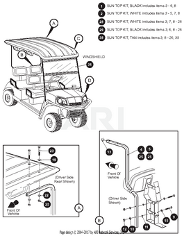SVC-TOP,82"EXP 6 PASS/BED,BLACK-KIT