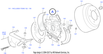BRAKE DRUM (1/2LUG STUD-ICL) (TEXT) - EZGO OEM | Canyon Lake Mobile