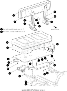 SEAT BTM,WHT, STD GOLF-ASSY