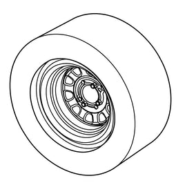 TIRE/WHL,23X10-12,D.EAGLE,STL,RH-ASSY