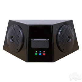 RAD-500 - Universal Audio Center Enclosure with Bluetooth AMP, Power Center and Speakers