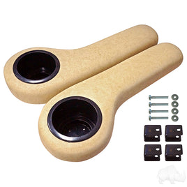 SEAT-695-BG - RHOX Arm Rest with Cup Holder Set, Beige