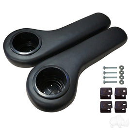SEAT-695-BLK - RHOX Arm Rest with Cup Holder Set, Black