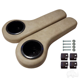 SEAT-695-SB - RHOX Arm Rest with Cup Holder Set, Stone Beige