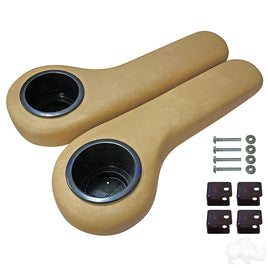 SEAT-695-T - RHOX Arm Rest with Cup Holder Set, Tan