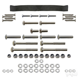 SEAT-724 - RHOX Replacement Hardware, SS Seat Kit, Club Car DS