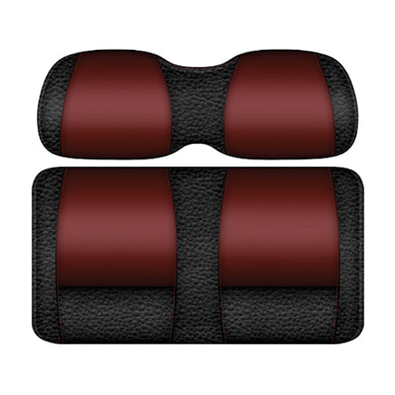 SEAT-DT1112-BBY - DoubleTake Veranda Front Cushion Set, E-Z-Go TXT 96+, Black/Burgundy