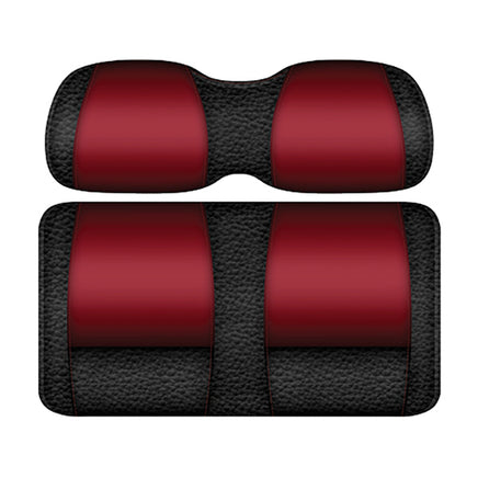 SEAT-DT1112-BRB - DoubleTake Veranda Front Cushion Set, E-Z-Go TXT 96+, Black/Ruby