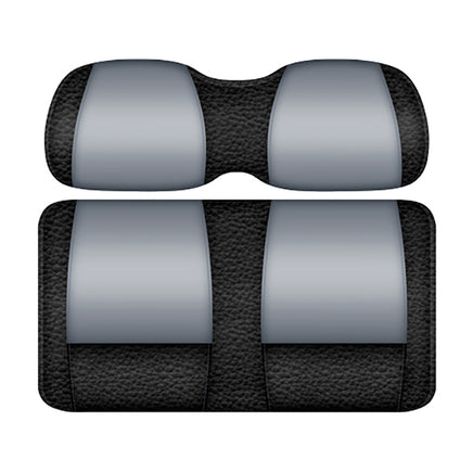 SEAT-DT1112-BSV - DoubleTake Veranda Front Cushion Set, E-Z-Go TXT 96+, Black/Silver
