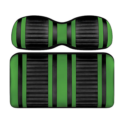 SEAT-DT1212-BLM - DoubleTake Extreme Front Cushion Set, E-Z-Go TXT 96+, Black/Lime