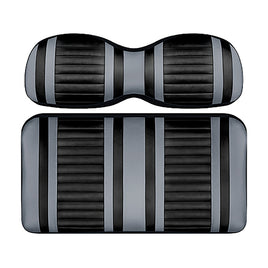 SEAT-DT1212-BSV - DoubleTake Extreme Front Cushion Set, E-Z-Go TXT 96+, Black/Silver