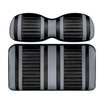 SEAT-DT1212-BSV - DoubleTake Extreme Front Cushion Set, E-Z-Go TXT 96+, Black/Silver