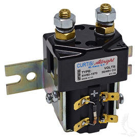 SOL-1039 - Solenoid, Heavy Duty, High Amp,. 36/48V 4 Terminal, 100A Continuous/200 Peak, with Mounting Bracket